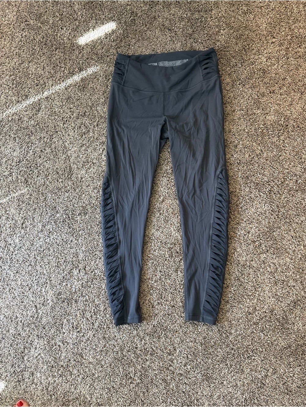 Victoria's Secret Black Side-Ruched Leggings